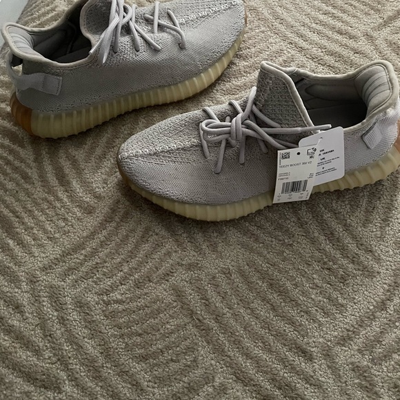 Yeezy Light Gray Knit Sneakers